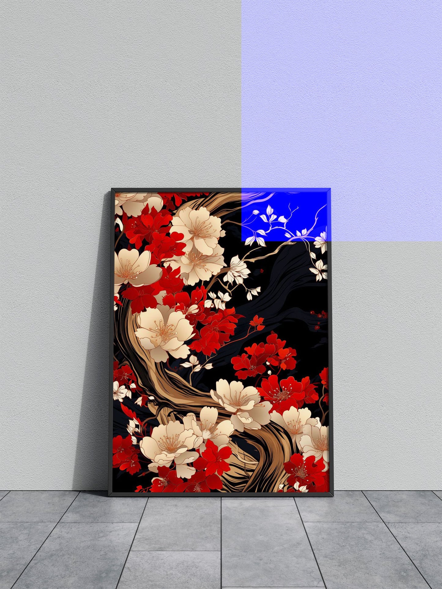 Blossoming Elegance Asian Style Poster | Wall Art for Home & Office | High-Quality Print