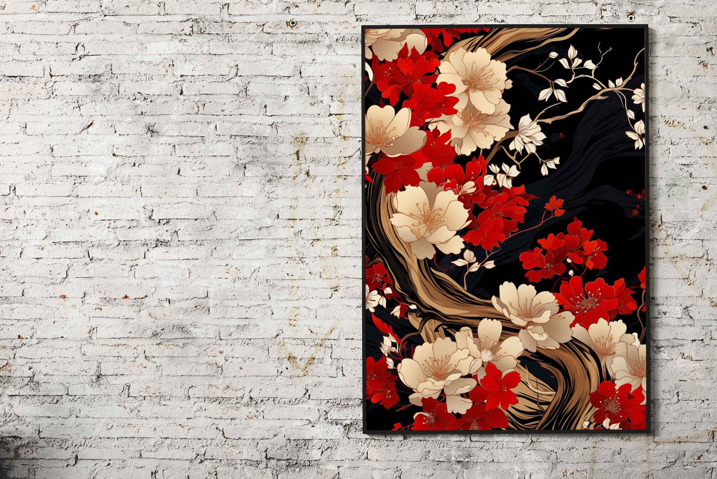 Blossoming Elegance Asian Style Poster | Wall Art for Home & Office | High-Quality Print