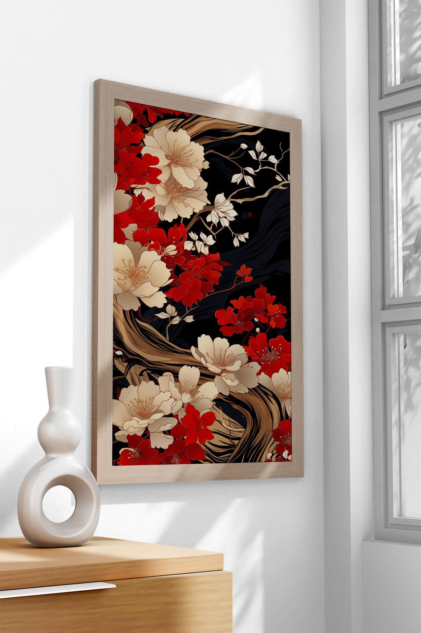 Blossoming Elegance Asian Style Poster | Wall Art for Home & Office | High-Quality Print