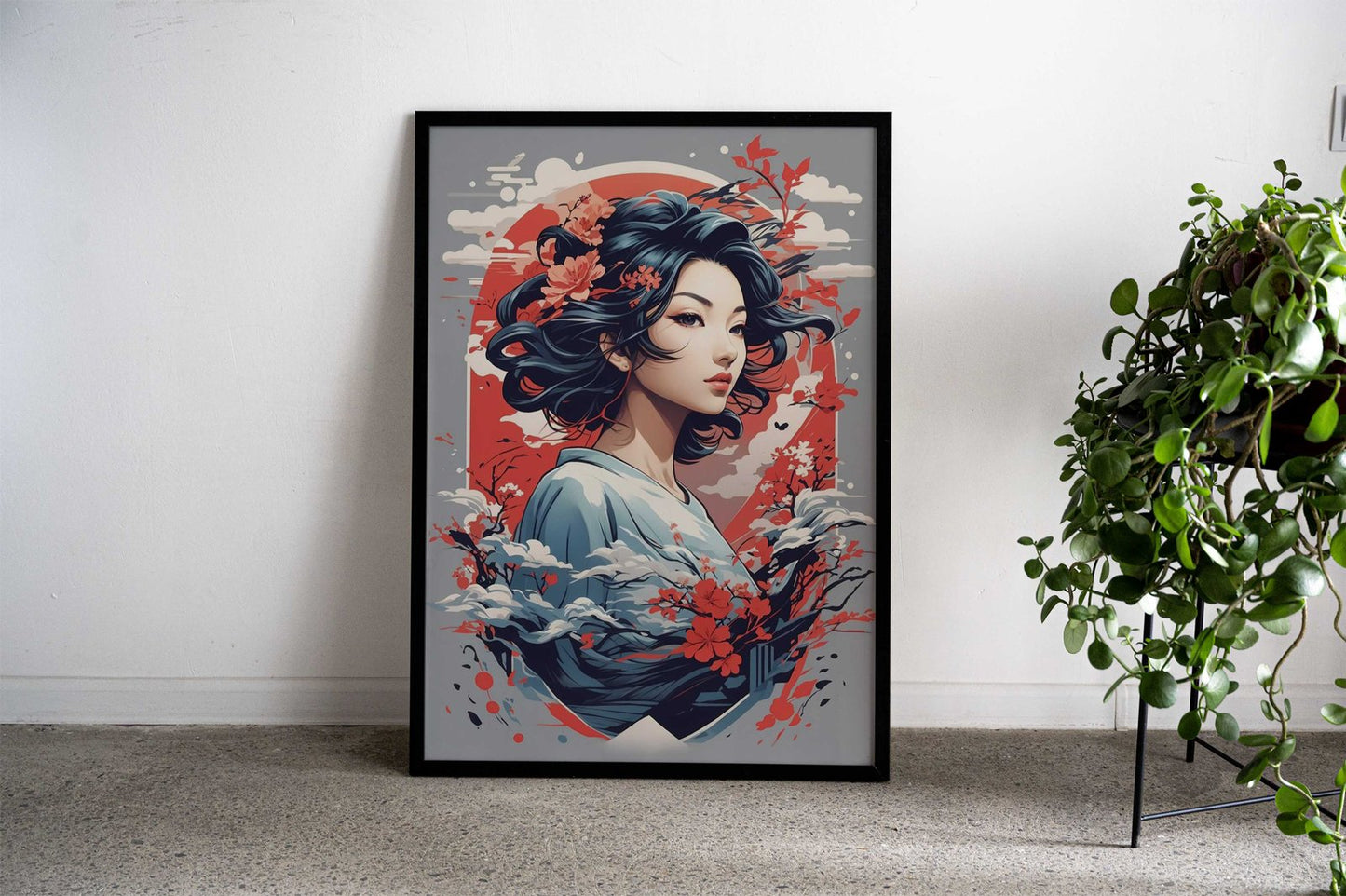 Blossoming Grace Asian Style Poster | Wall Art for Home & Office | High-Quality Print