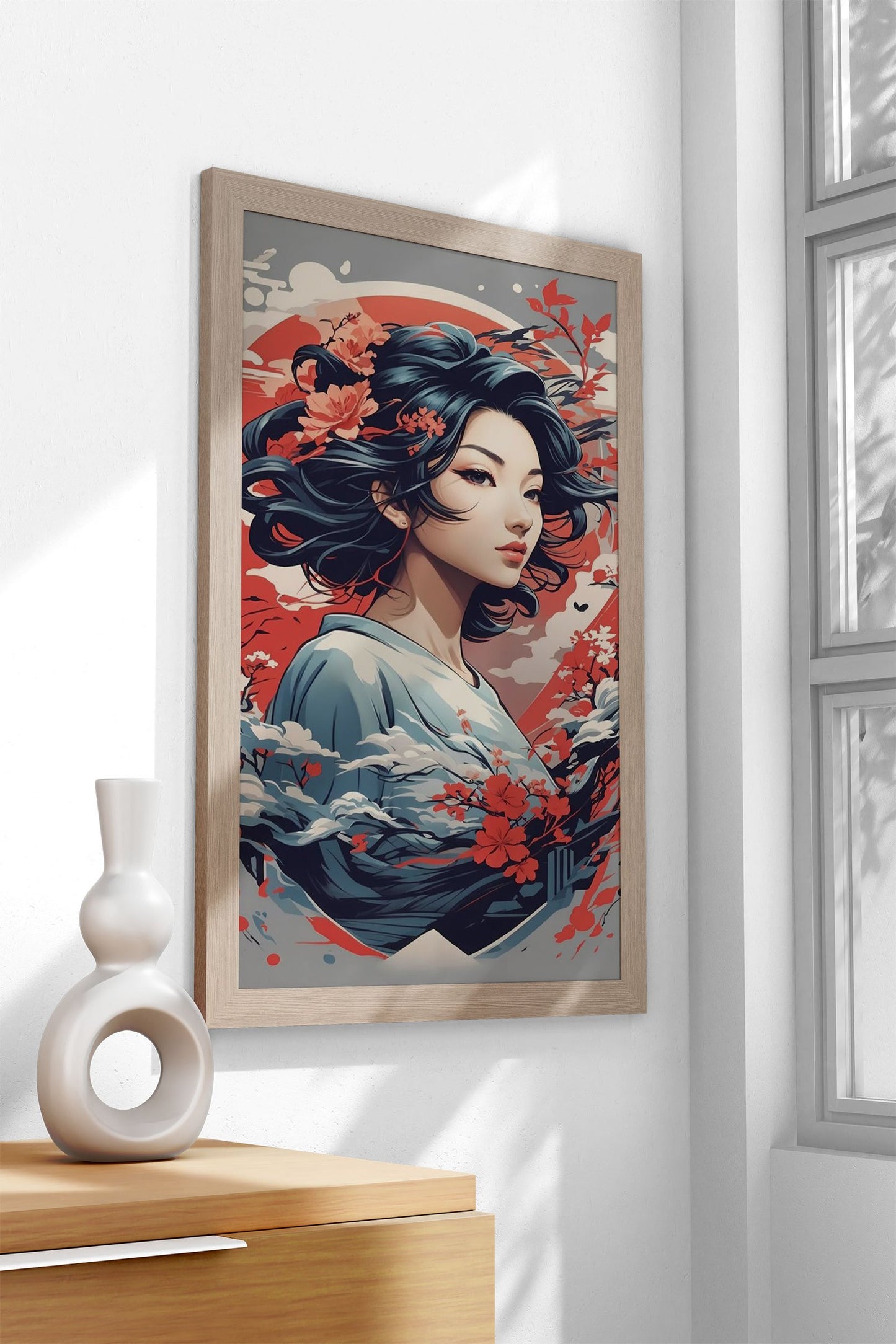 Blossoming Grace Asian Style Poster | Wall Art for Home & Office | High-Quality Print
