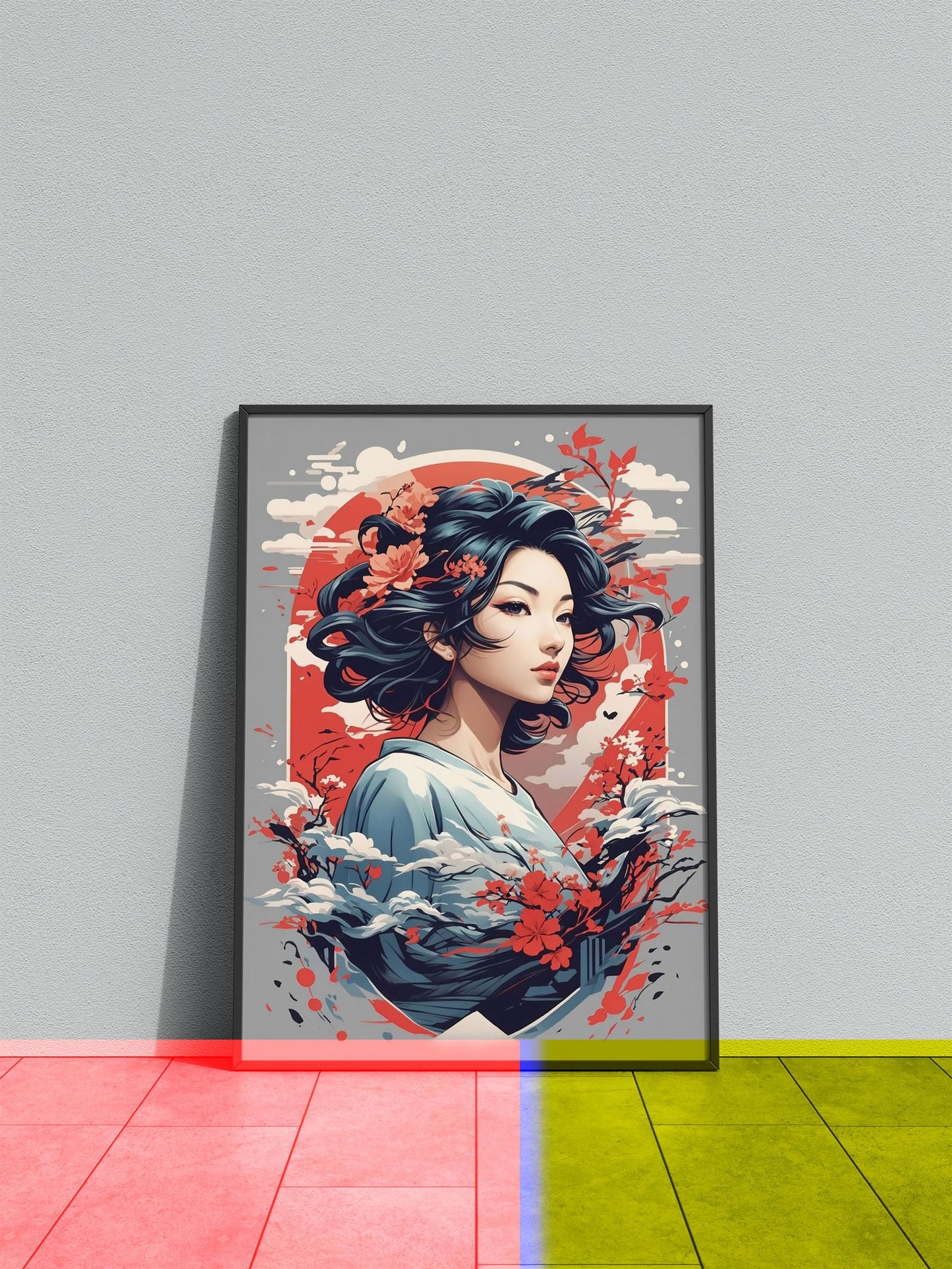 Blossoming Grace Asian Style Poster | Wall Art for Home & Office | High-Quality Print