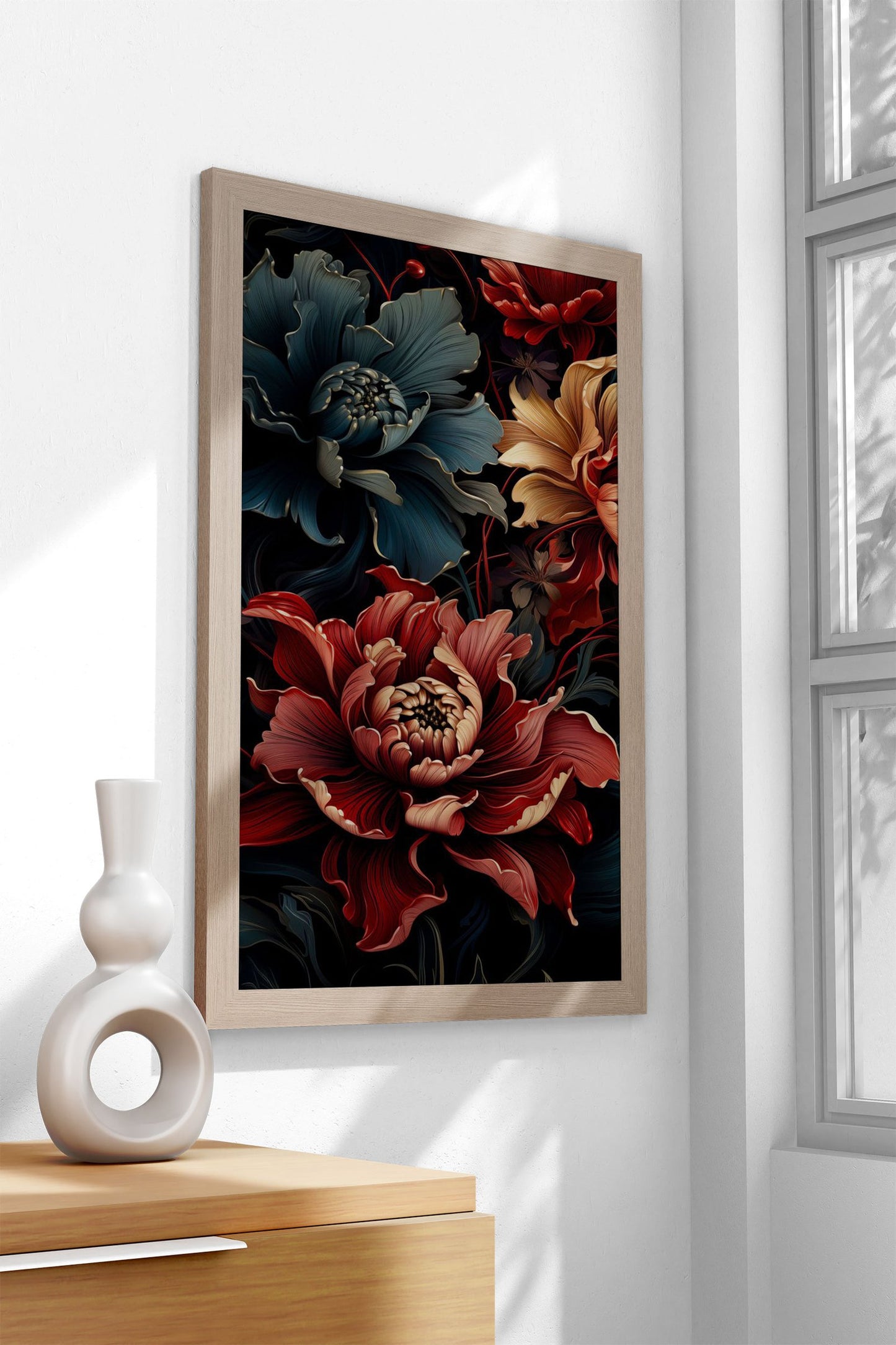 Blossoming Zen Harmony Asian Style Poster | Wall Art for Home & Office | High-Quality Print