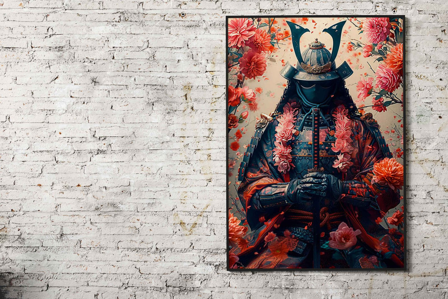 Blossoms and Blades Asian Style Poster | Wall Art for Home & Office | High-Quality Print