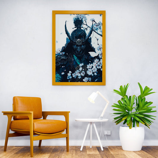 Blue Samurai Japan Asian Style Poster | Wall Art for Home & Office | High-Quality Print