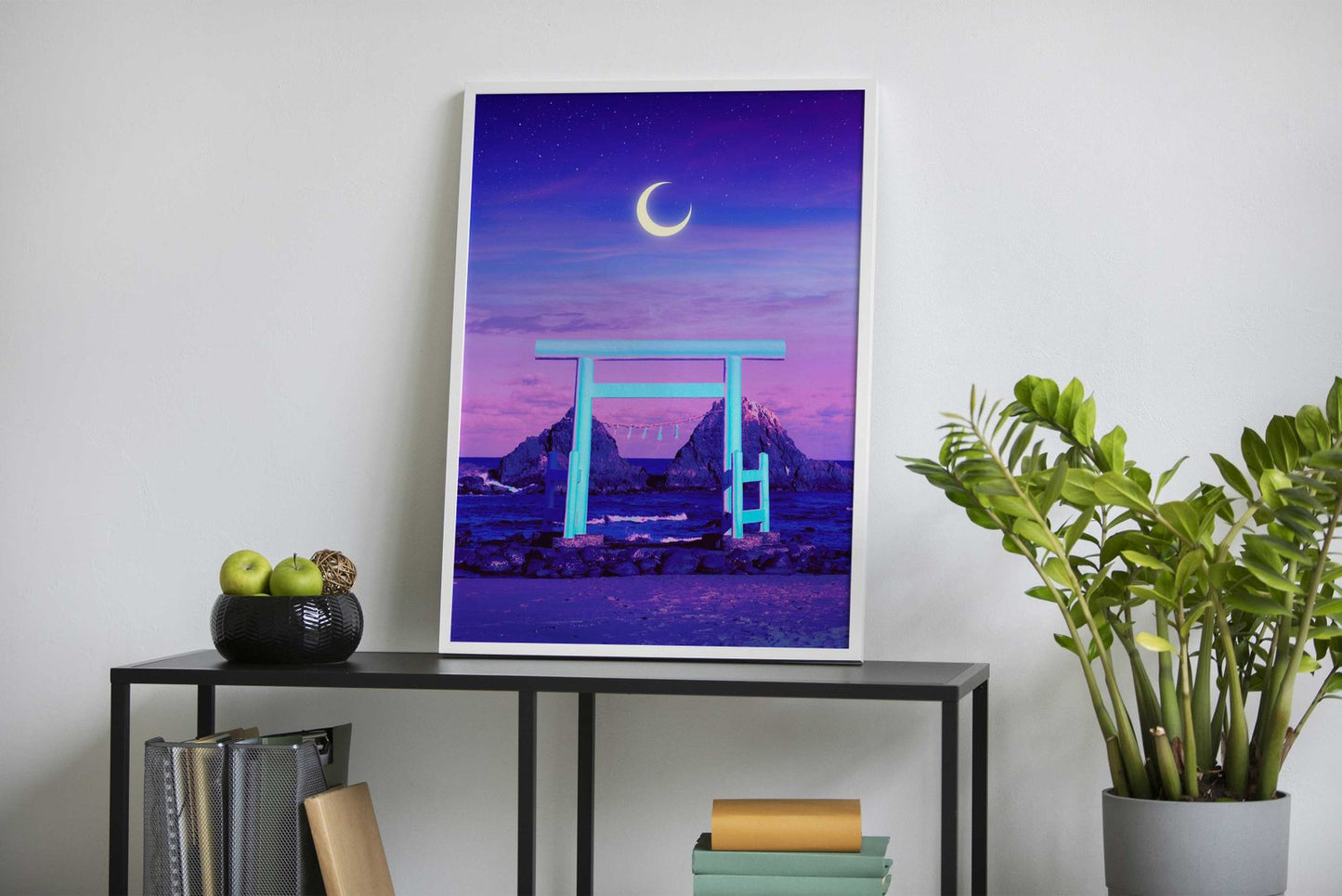 Blue Torii Asian Style Poster | Wall Art for Home & Office | High-Quality Print