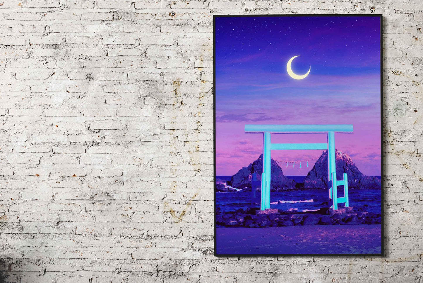 Blue Torii Asian Style Poster | Wall Art for Home & Office | High-Quality Print
