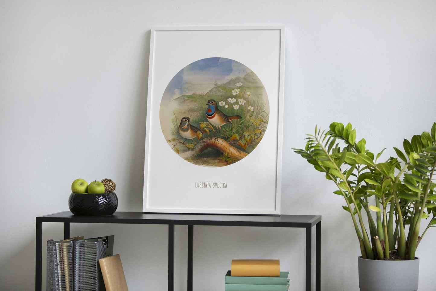 Bluethroat Bird Print Asian Style Poster | Wall Art for Home & Office | High-Quality Print