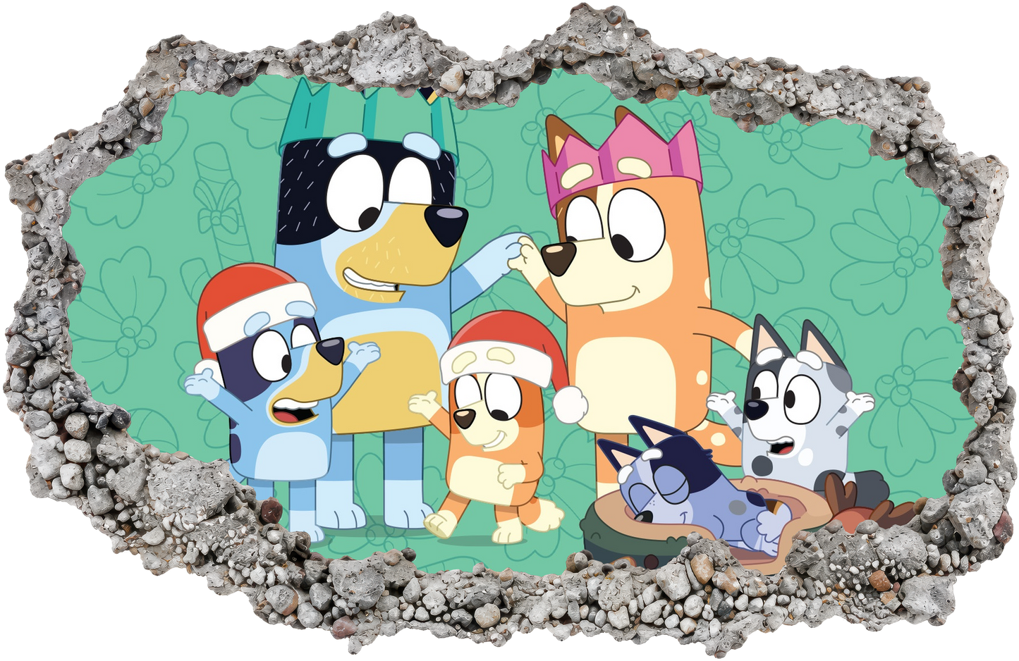 Bluey Family Kids TV Show Wall Art Sticker Nursery Wall Art 192