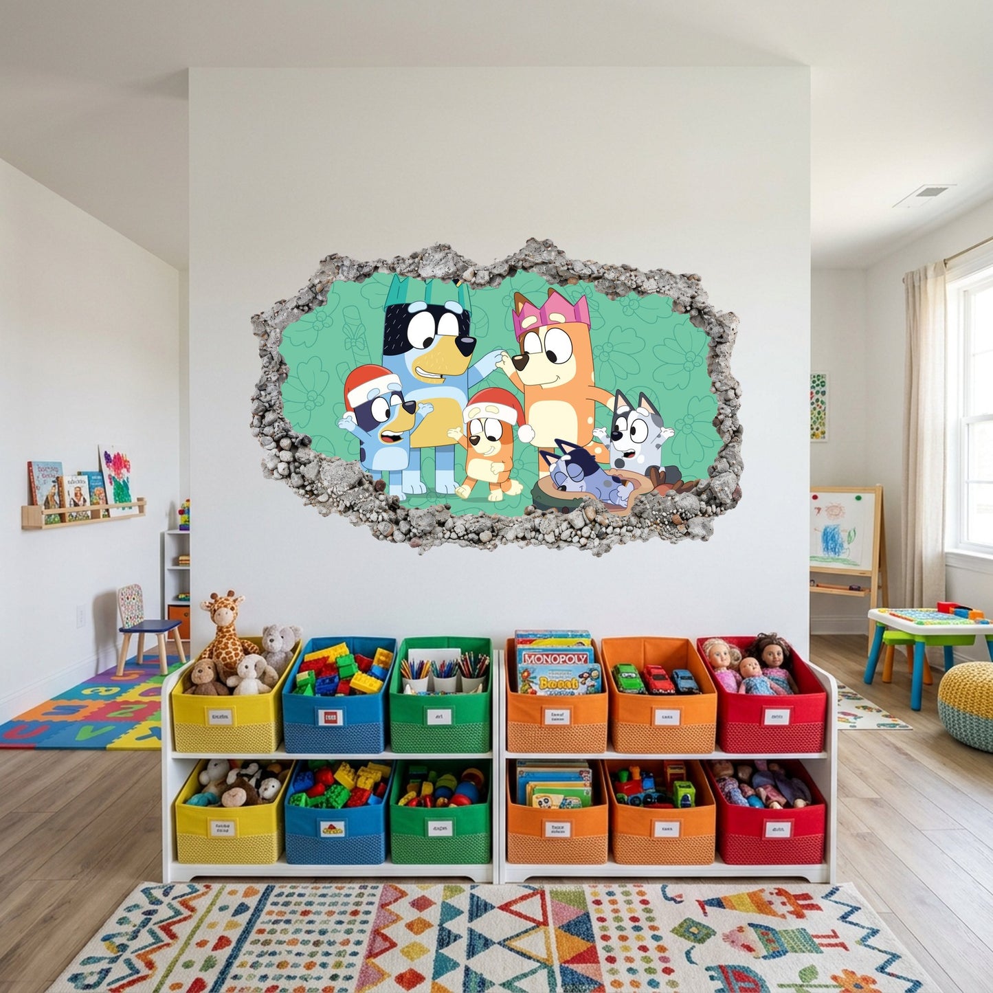 Bluey Family Kids TV Show Wall Art Sticker Nursery Wall Art 192