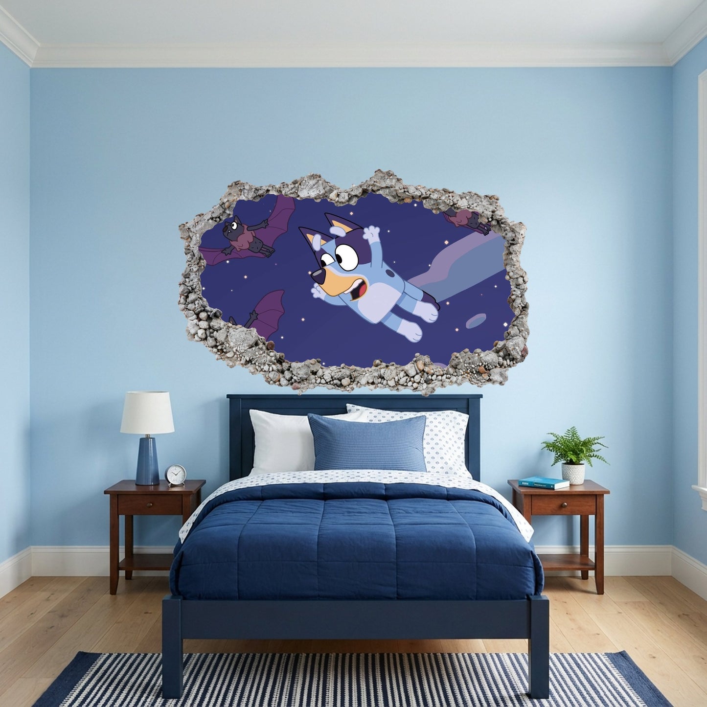 Bluey and Bingo Kids Show Bedroom Decor Vinyl Mural 210