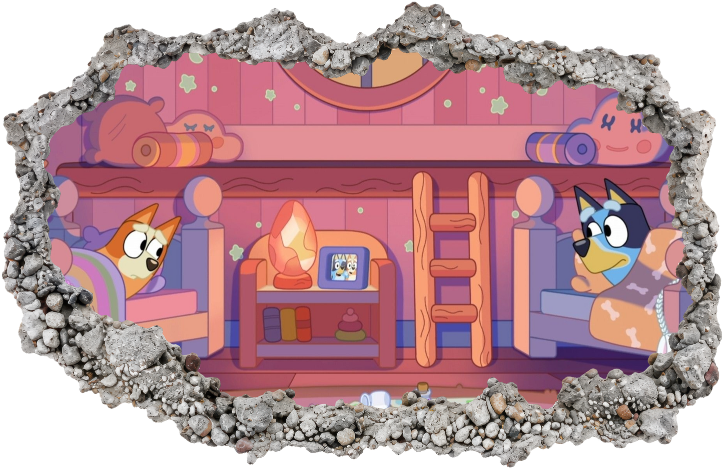Bluey and Bingo Kids Show Kids Room Decor Playroom Art Decal 205