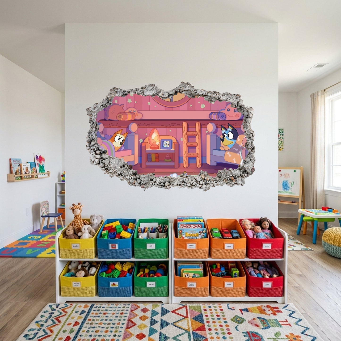Bluey and Bingo Kids Show Kids Room Decor Playroom Art Decal 205