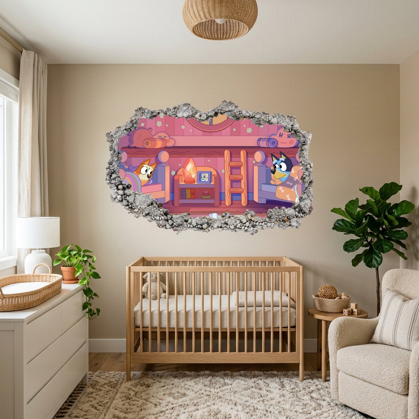 Bluey and Bingo Kids Show Kids Room Decor Playroom Art Decal 205
