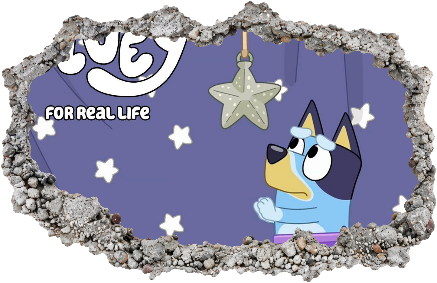 Bluey and Bingo Kids Show Playroom Art Decal Vinyl Mural 208