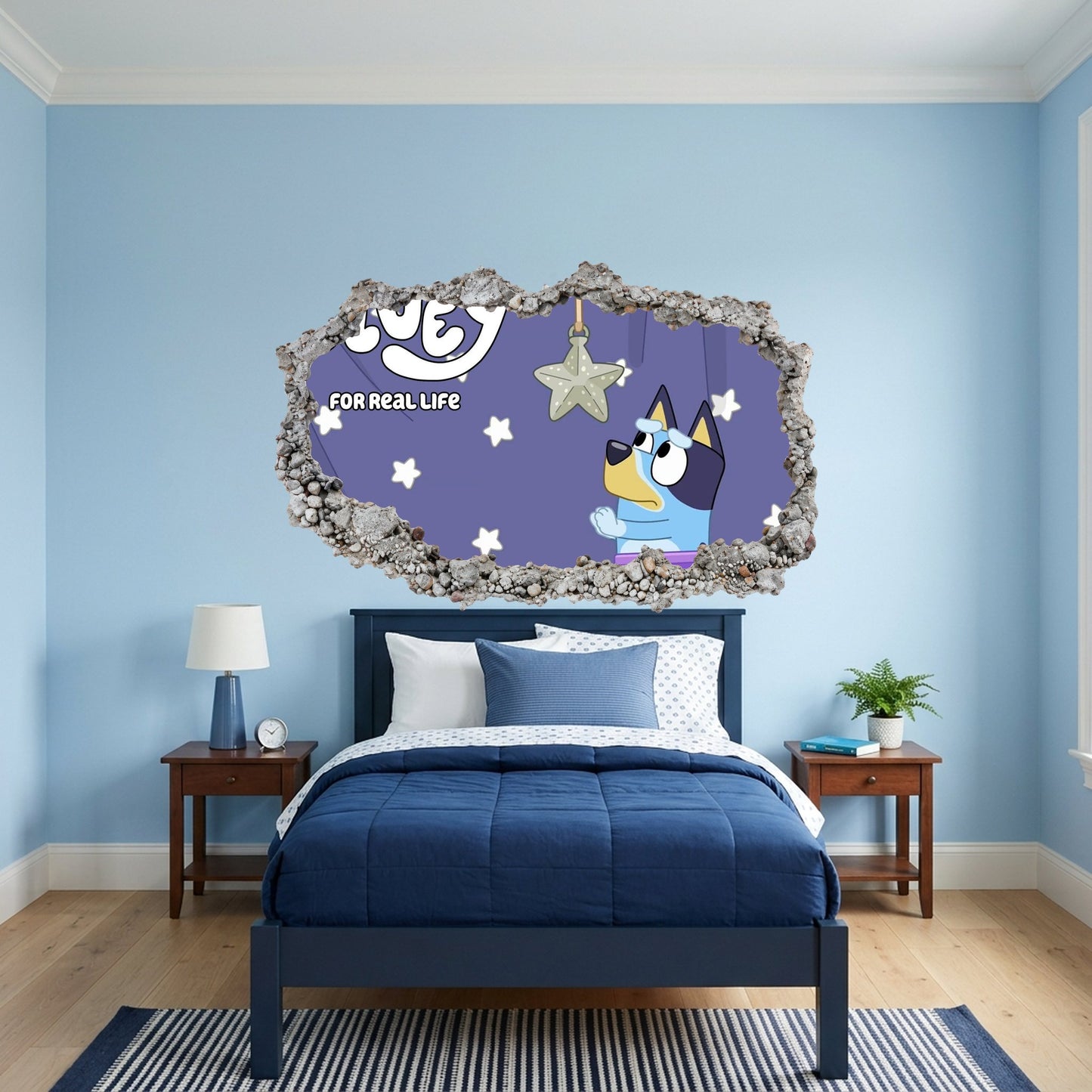 Bluey and Bingo Kids Show Playroom Art Decal Vinyl Mural 208