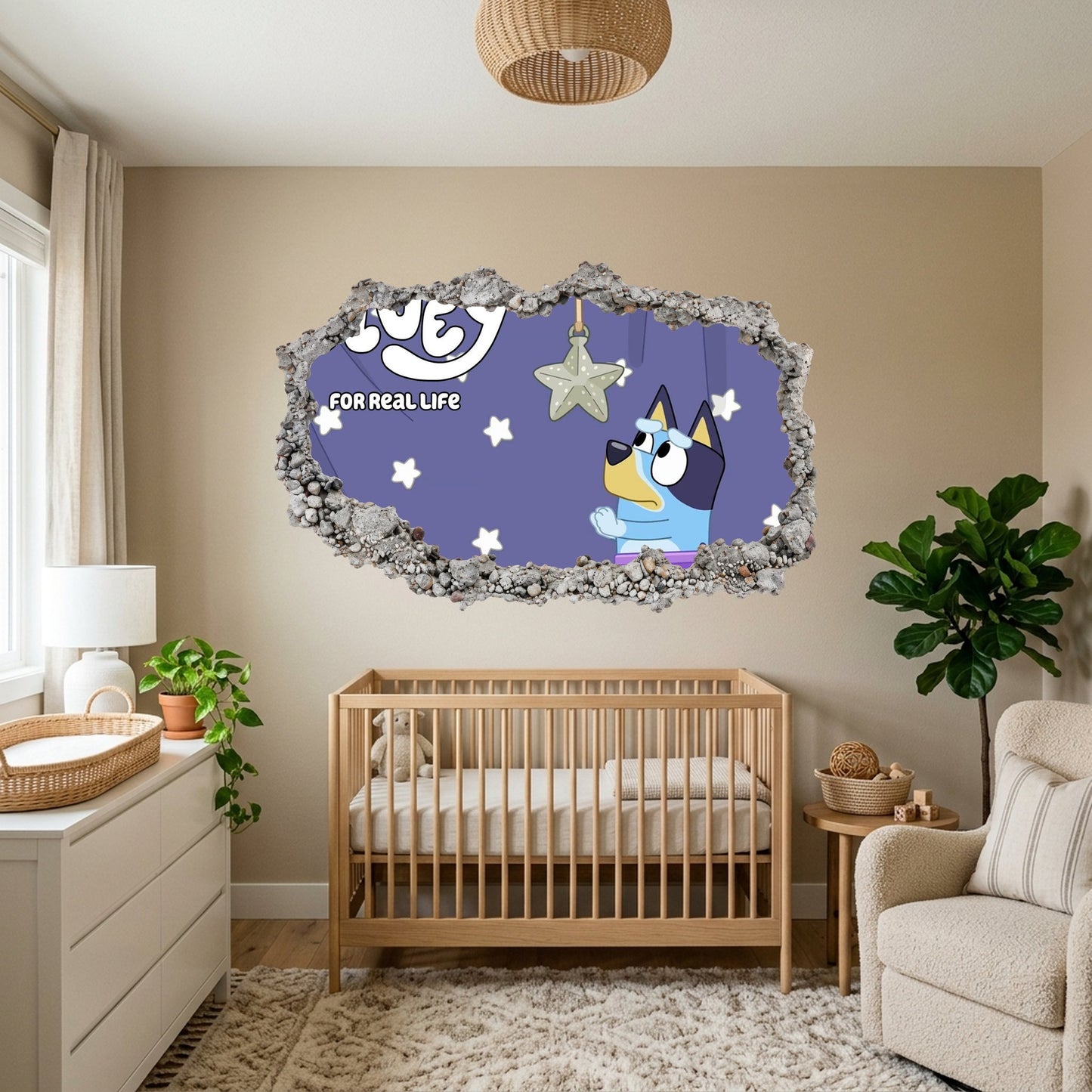 Bluey and Bingo Kids Show Playroom Art Decal Vinyl Mural 208