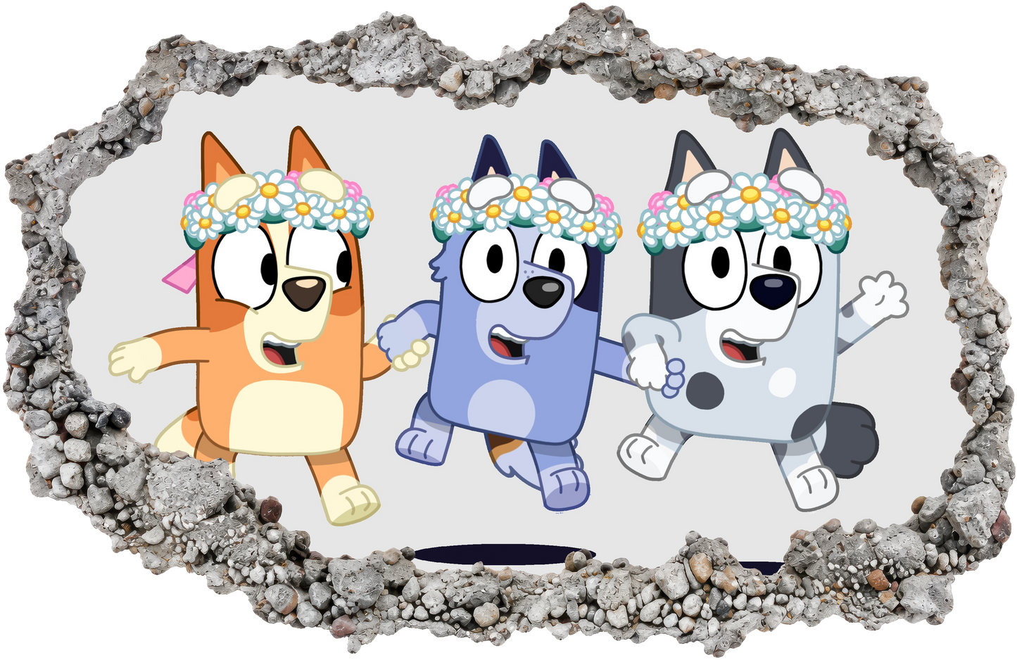 Bluey and Bingo Kids Show Wall Art Sticker Vinyl Mural 204