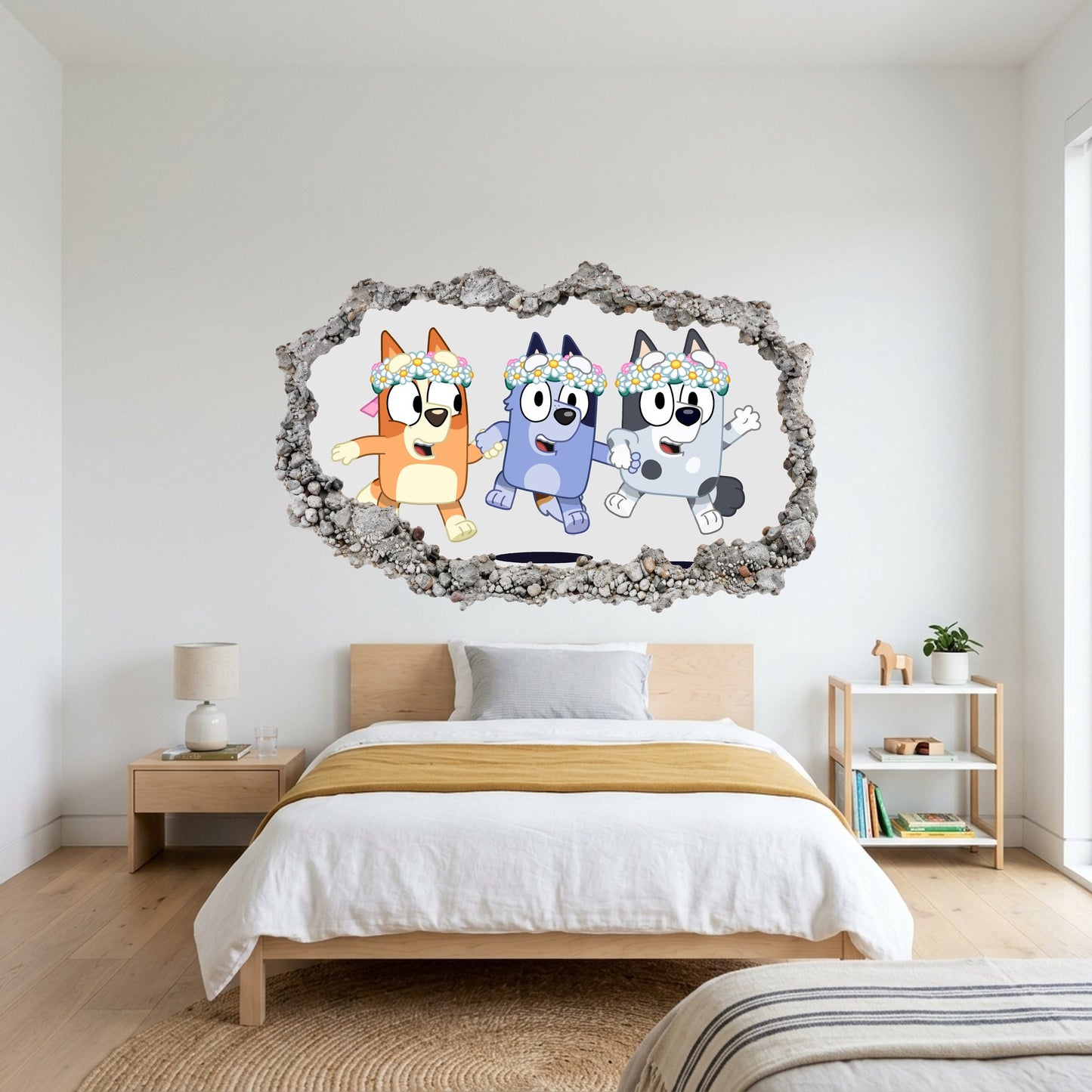 Bluey and Bingo Kids Show Wall Art Sticker Vinyl Mural 204