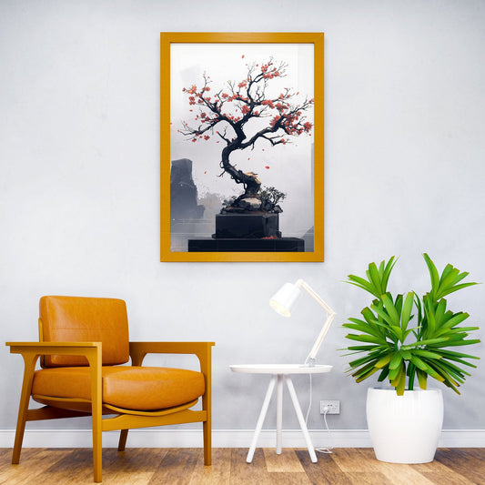 Bonsai Japanese aesthetic Asian Style Poster | Wall Art for Home & Office | High-Quality Print - High-quality vinyl