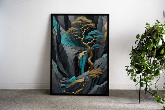 Bonsai Style Asian Asian Style Poster | Wall Art for Home & Office | High-Quality Print - High-quality vinyl skin w