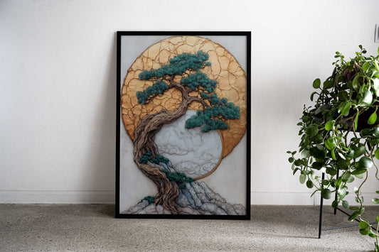 Bonsai Tree Art Asian Style Poster | Wall Art for Home & Office | High-Quality Print - High-quality vinyl skin wrap