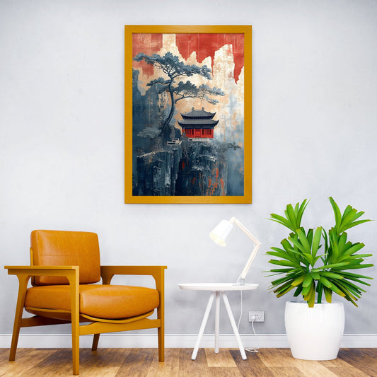 Bonsai Tree Landscape Asian Style Poster | Wall Art for Home & Office | High-Quality Print - High-quality vinyl ski