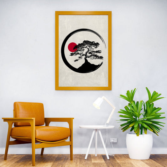 Bonsai Tree Zen Art Asian Style Poster | Wall Art for Home & Office | High-Quality Print - High-quality vinyl skin 