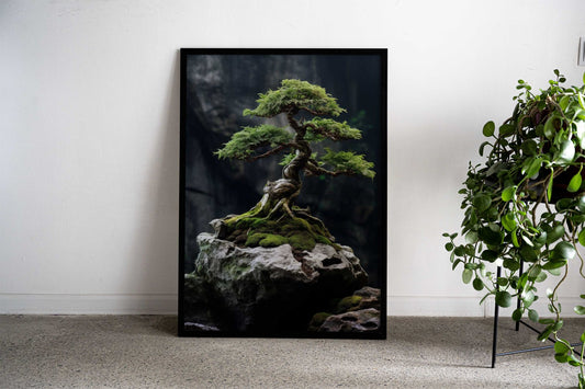 Bonsai Tree Asian Style Poster | Wall Art for Home & Office | High-Quality Print - High-quality vinyl skin wrap dec