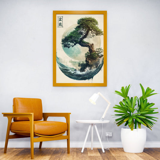 Bonsai Asian Style Poster | Wall Art for Home & Office | High-Quality Print - High-quality vinyl skin wrap decal wi