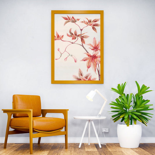 Branch of Maple Tree Asian Style Poster | Wall Art for Home & Office | High-Quality Print - High-quality vinyl skin