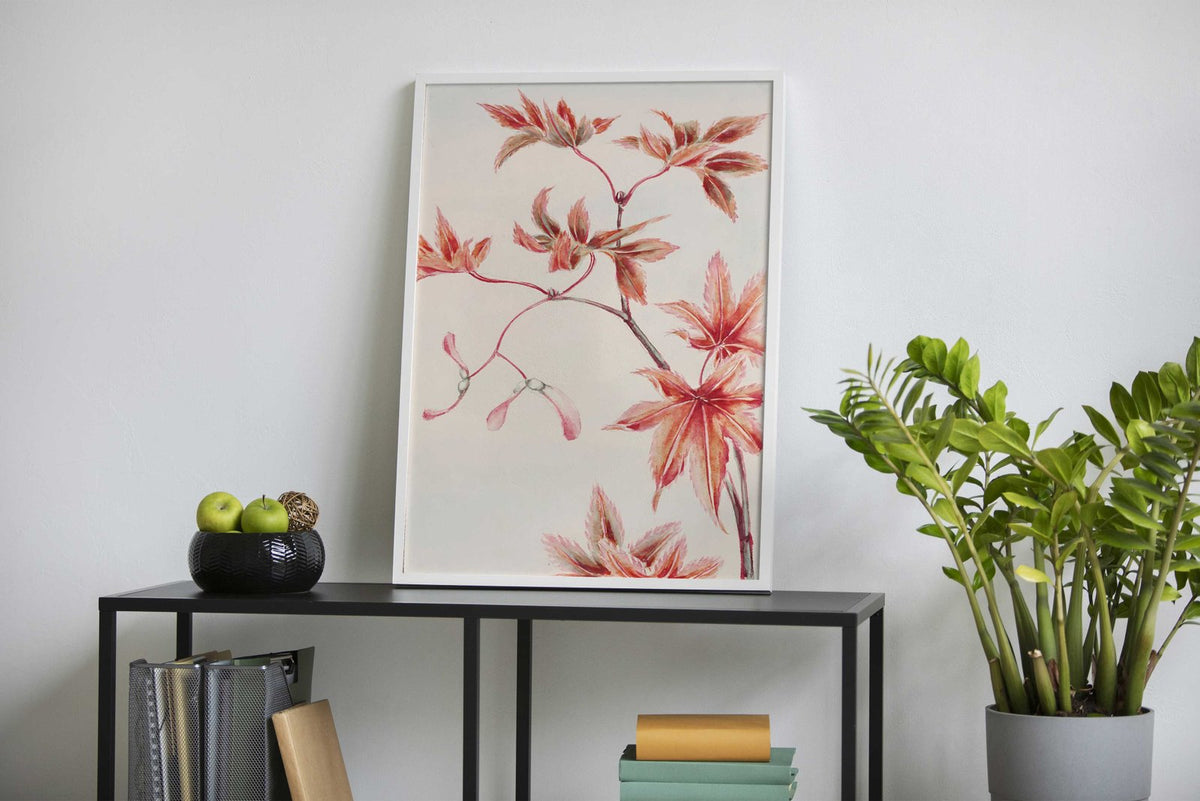 Branch of Maple Tree Asian Style Poster | Wall Art for Home & Office | High-Quality Print - High-quality vinyl skin
