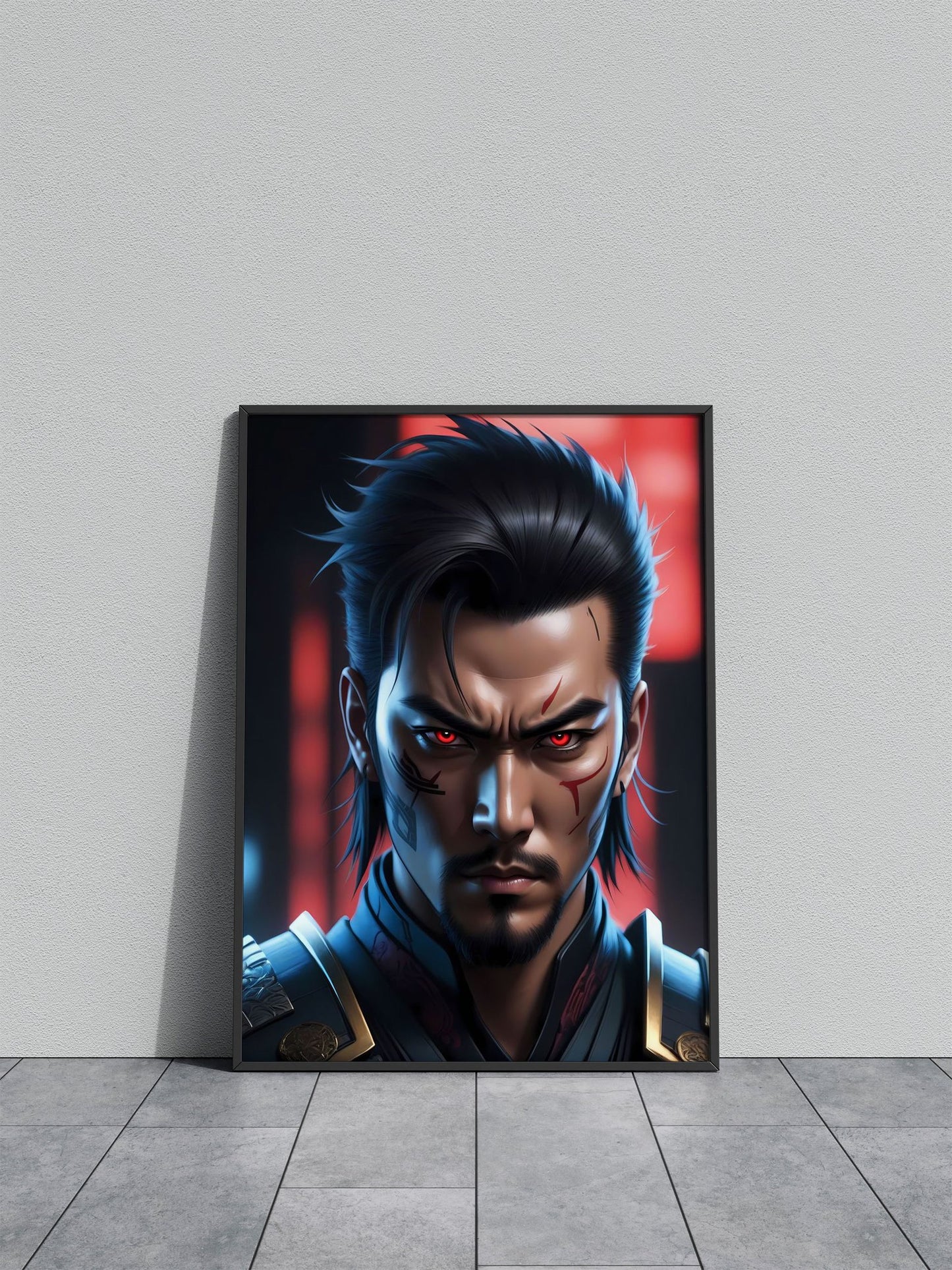 Brutal Samurai Asian Style Poster | Wall Art for Home & Office | High-Quality Print - High-Quality Visual Display
