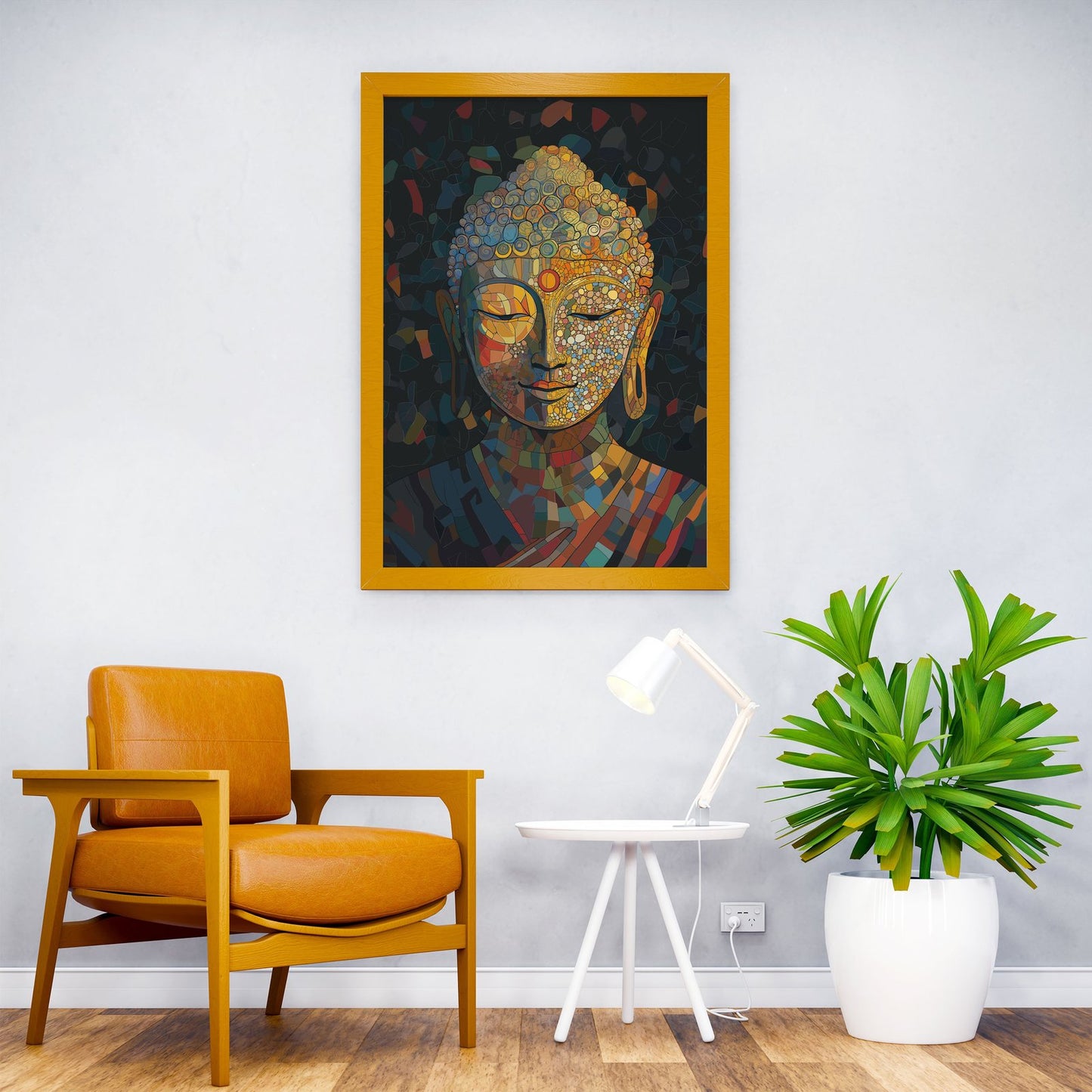 Buddha Cubism Mosaic Art Asian Style Poster | Wall Art for Home & Office | High-Quality Print