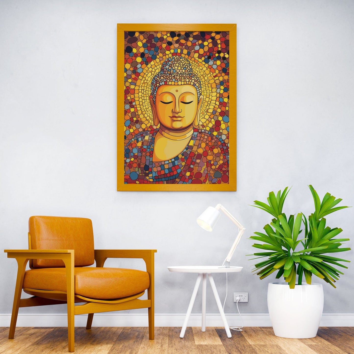 Buddha In Thoughts Art Asian Style Poster | Wall Art for Home & Office | High-Quality Print