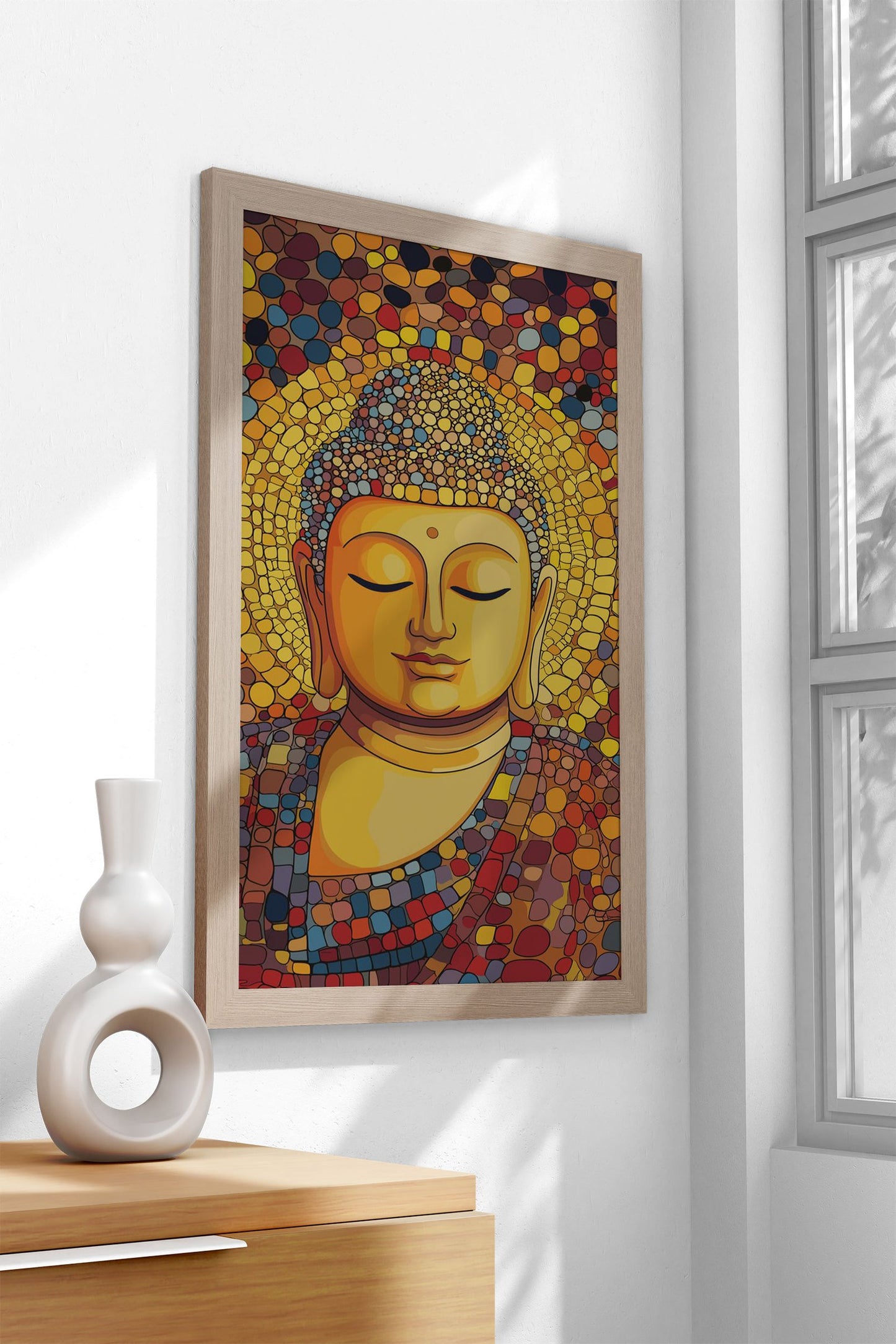 Buddha In Thoughts Art Asian Style Poster | Wall Art for Home & Office | High-Quality Print