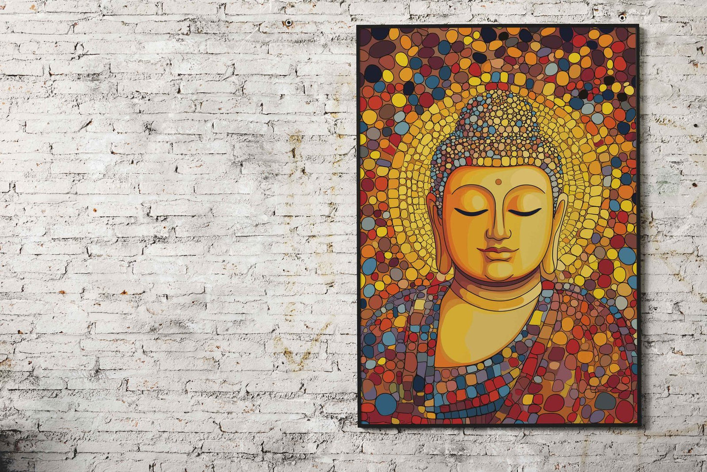Buddha In Thoughts Art Asian Style Poster | Wall Art for Home & Office | High-Quality Print