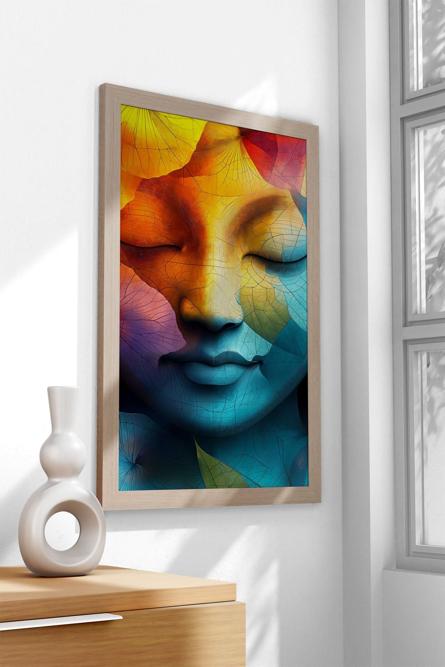 Buddha Leaves Asian Style Poster | Wall Art for Home & Office | High-Quality Print