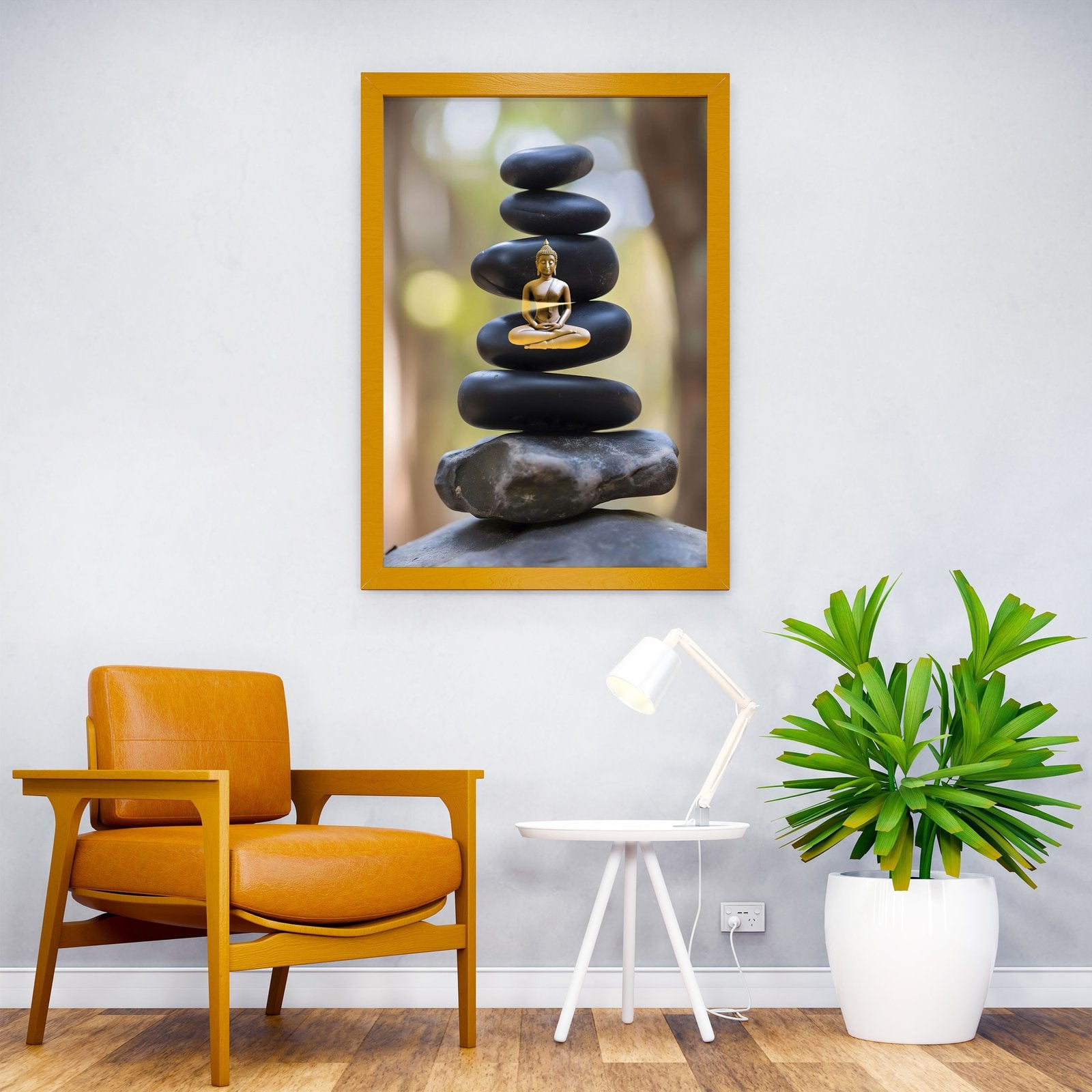 Buddha Rock balancing Asian Style Poster | Wall Art for Home & Office | High-Quality Print - High-quality vinyl ski