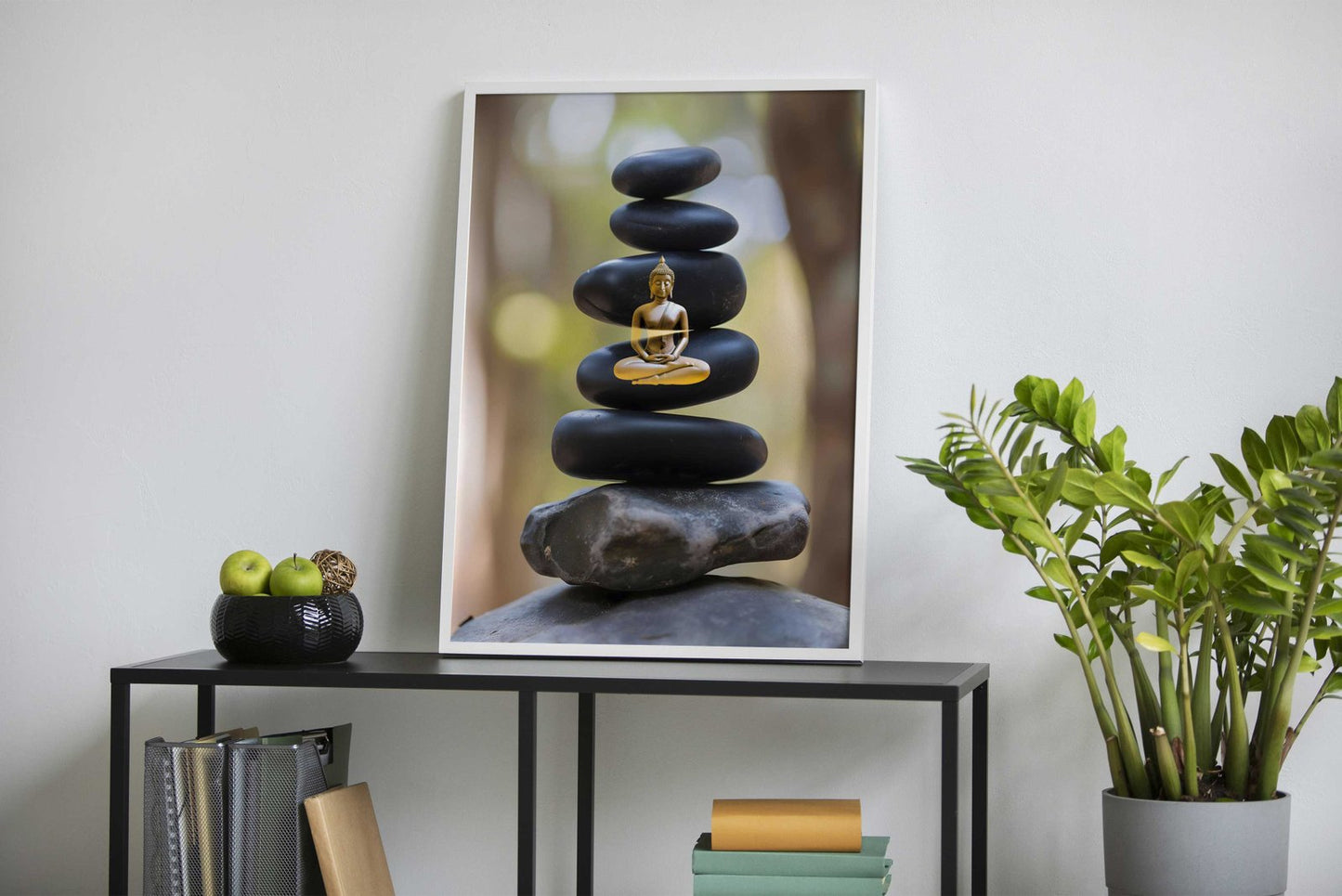 Buddha Rock balancing Asian Style Poster | Wall Art for Home & Office | High-Quality Print - High-quality vinyl ski