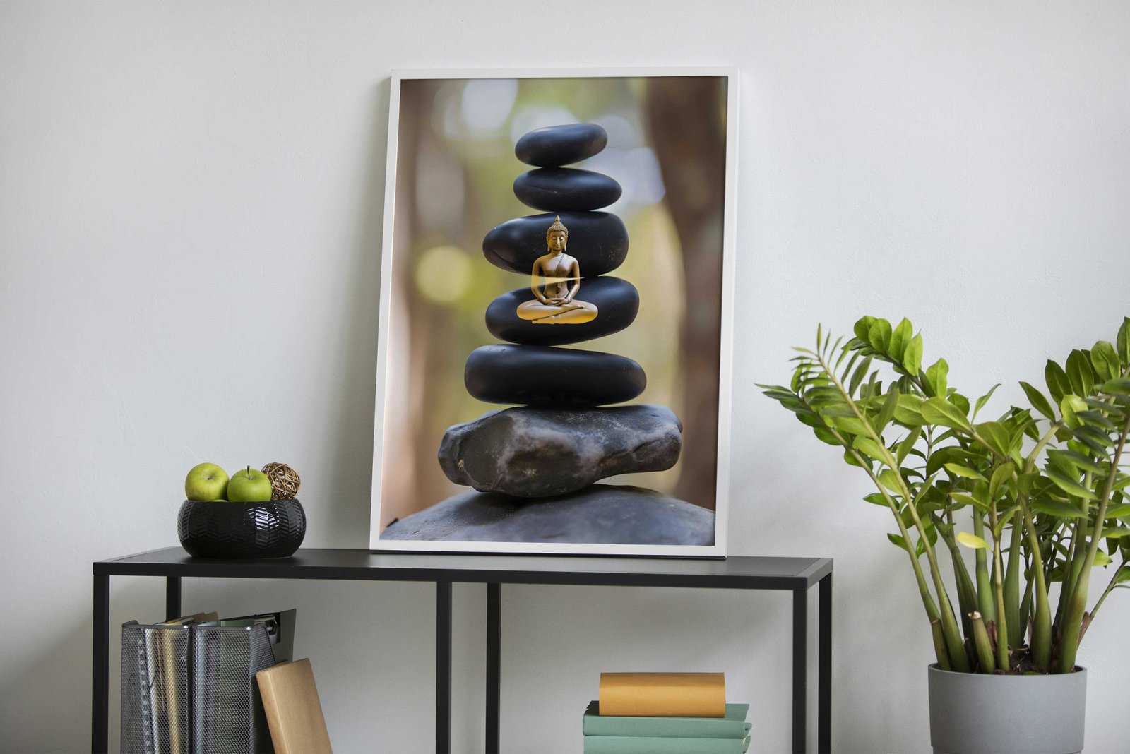 Buddha Rock balancing Asian Style Poster | Wall Art for Home & Office | High-Quality Print - High-quality vinyl ski