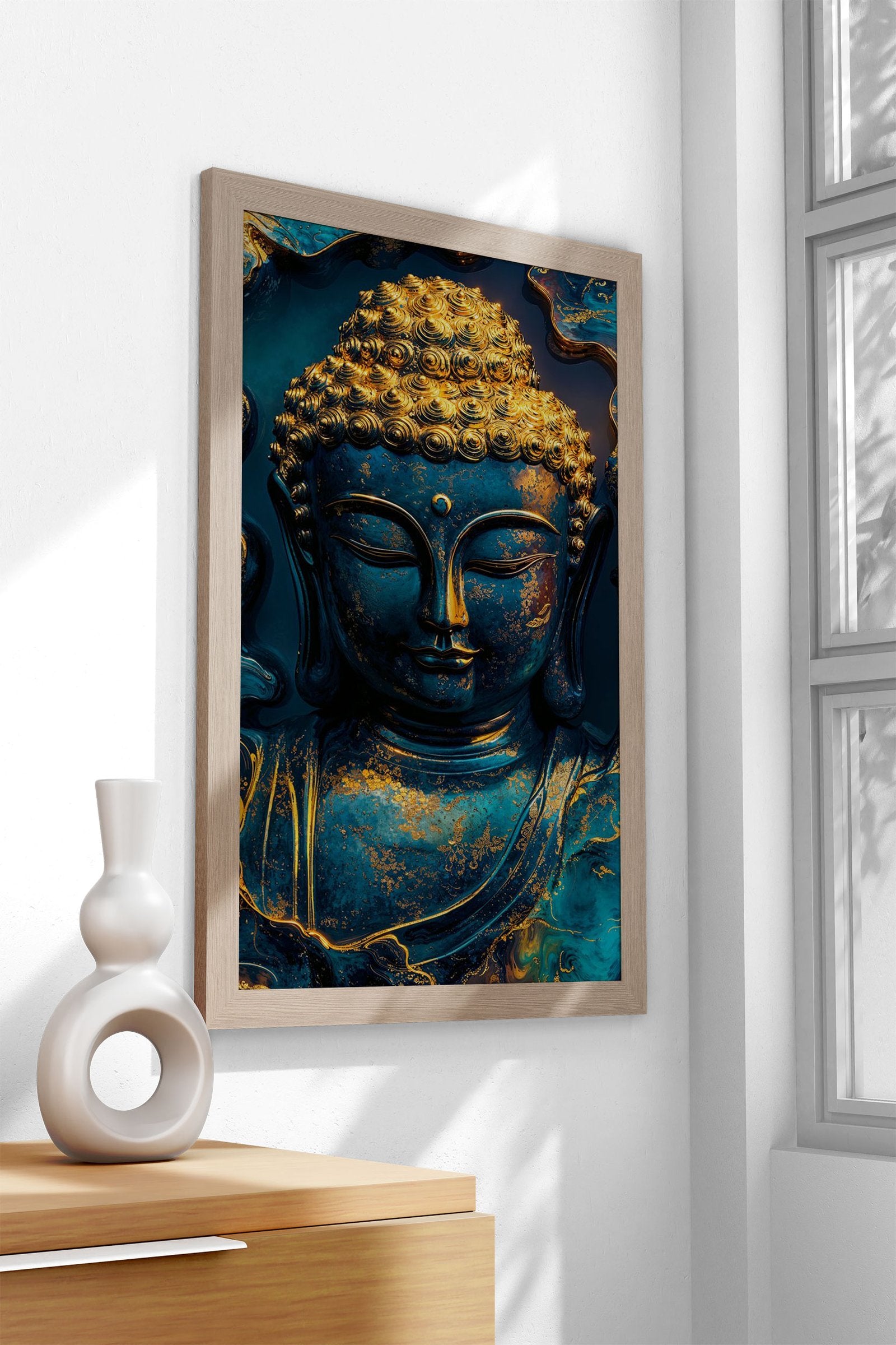 Buddha Statue Art Asian Style Poster | Wall Art for Home & Office | High-Quality Print - High-quality vinyl skin wr
