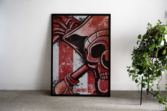 Buggy Minimal Skull Asian Style Poster | Wall Art for Home & Office | High-Quality Print - High-quality vinyl skin 