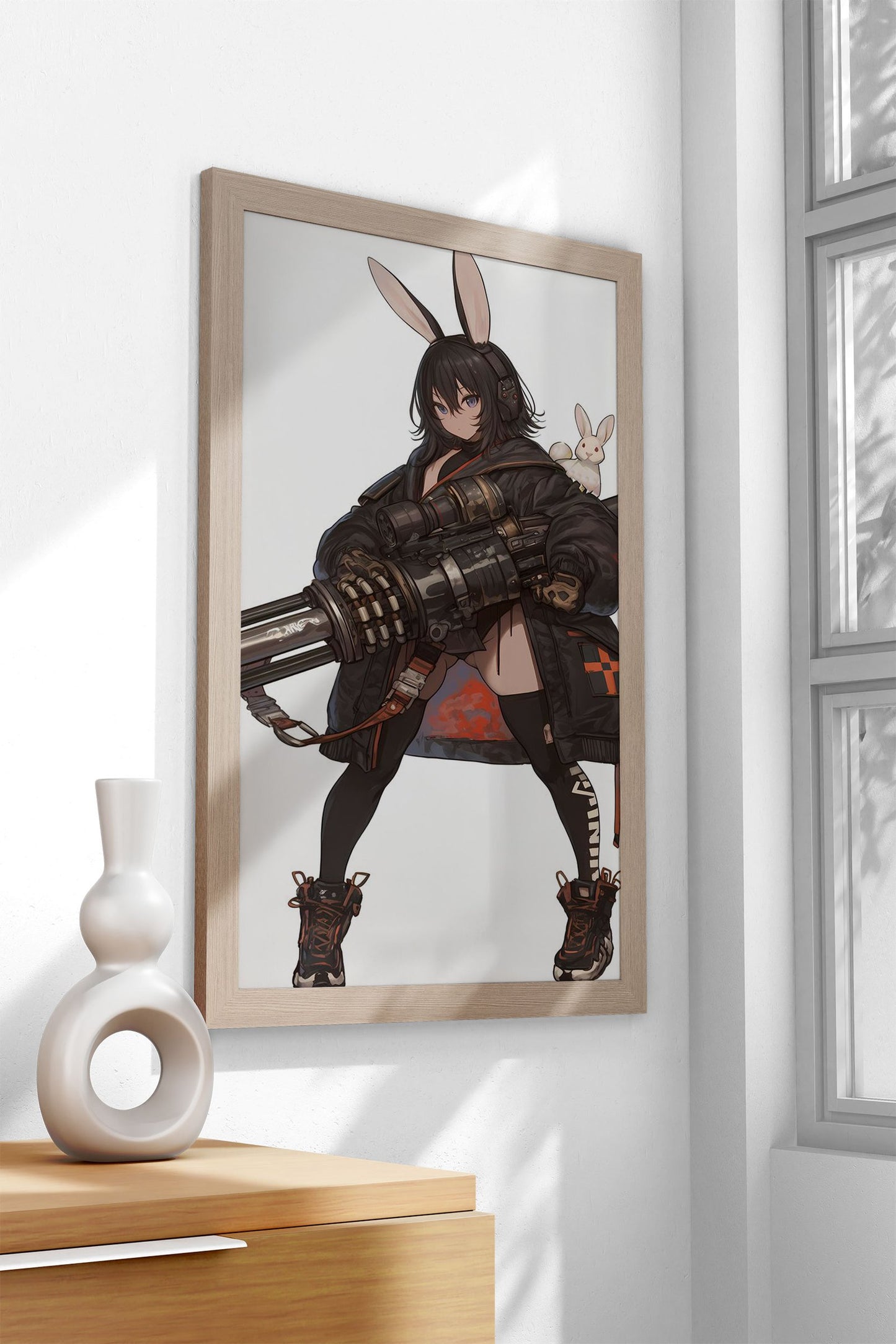 Bunny Battle Queen Asian Style Poster | Wall Art for Home & Office | High-Quality Print