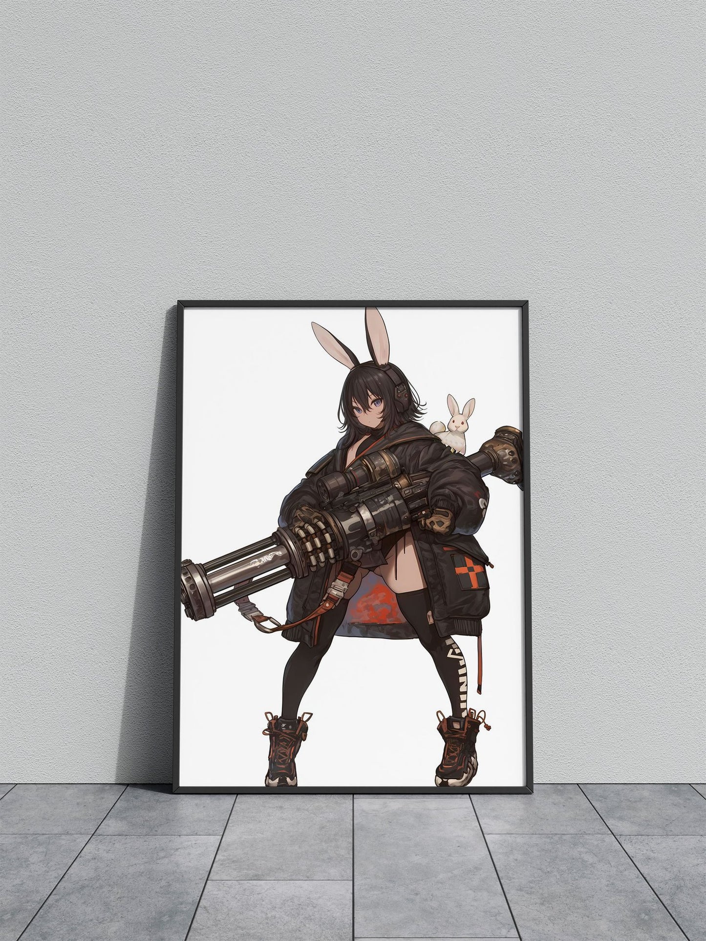 Bunny Battle Queen Asian Style Poster | Wall Art for Home & Office | High-Quality Print