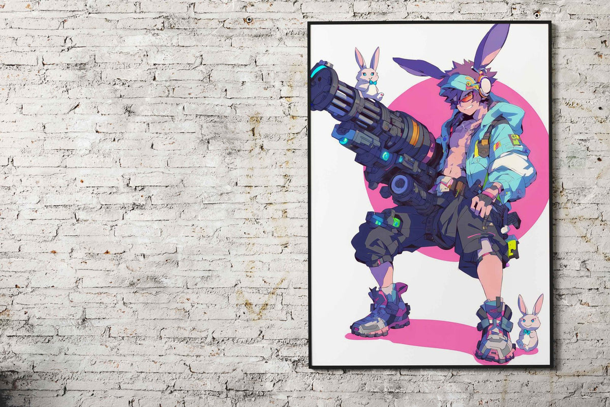 Bunny Vanguard Anime Asian Style Poster | Wall Art for Home & Office | High-Quality Print - High-quality vinyl skin