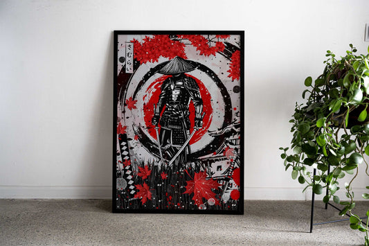 Bushido Japanese Samurai Asian Style Poster | Wall Art for Home & Office | High-Quality Print - High-quality vinyl 