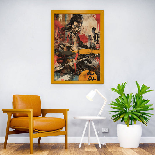 Bushido Japanese Warrior Asian Style Poster | Wall Art for Home & Office | High-Quality Print - High-quality vinyl 
