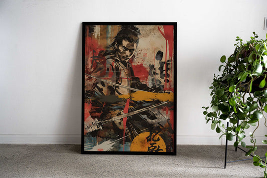 Bushido Japanese Warrior Asian Style Poster | Wall Art for Home & Office | High-Quality Print - High-quality vinyl 