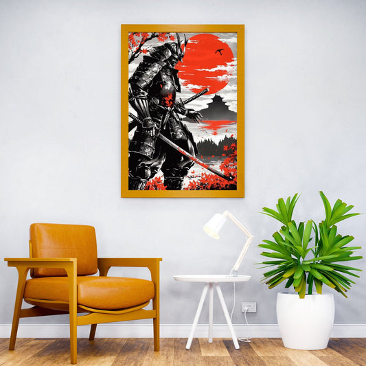 Bushido Samurai Landscape Asian Style Poster | Wall Art for Home & Office | High-Quality Print - High-quality vinyl